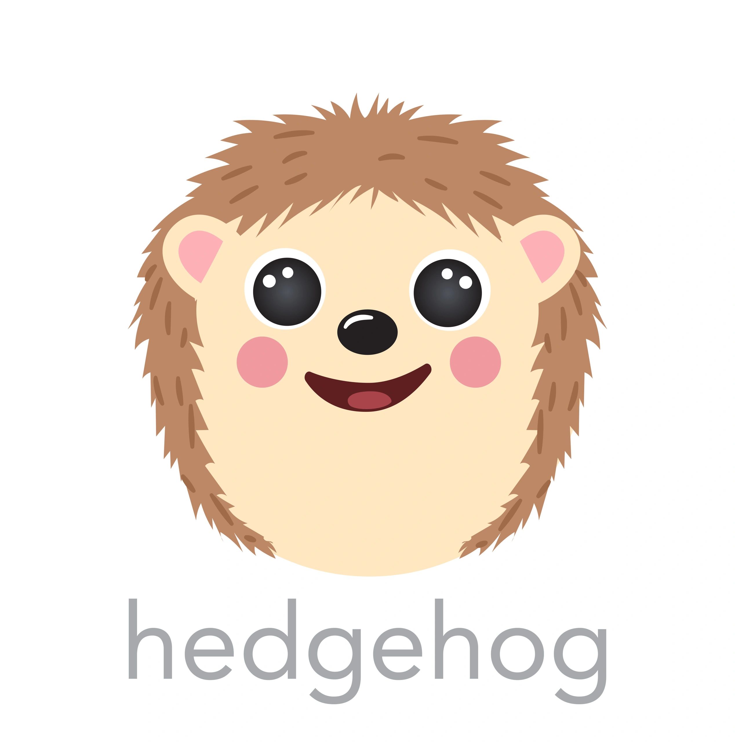 Cute hedgehog character illustration