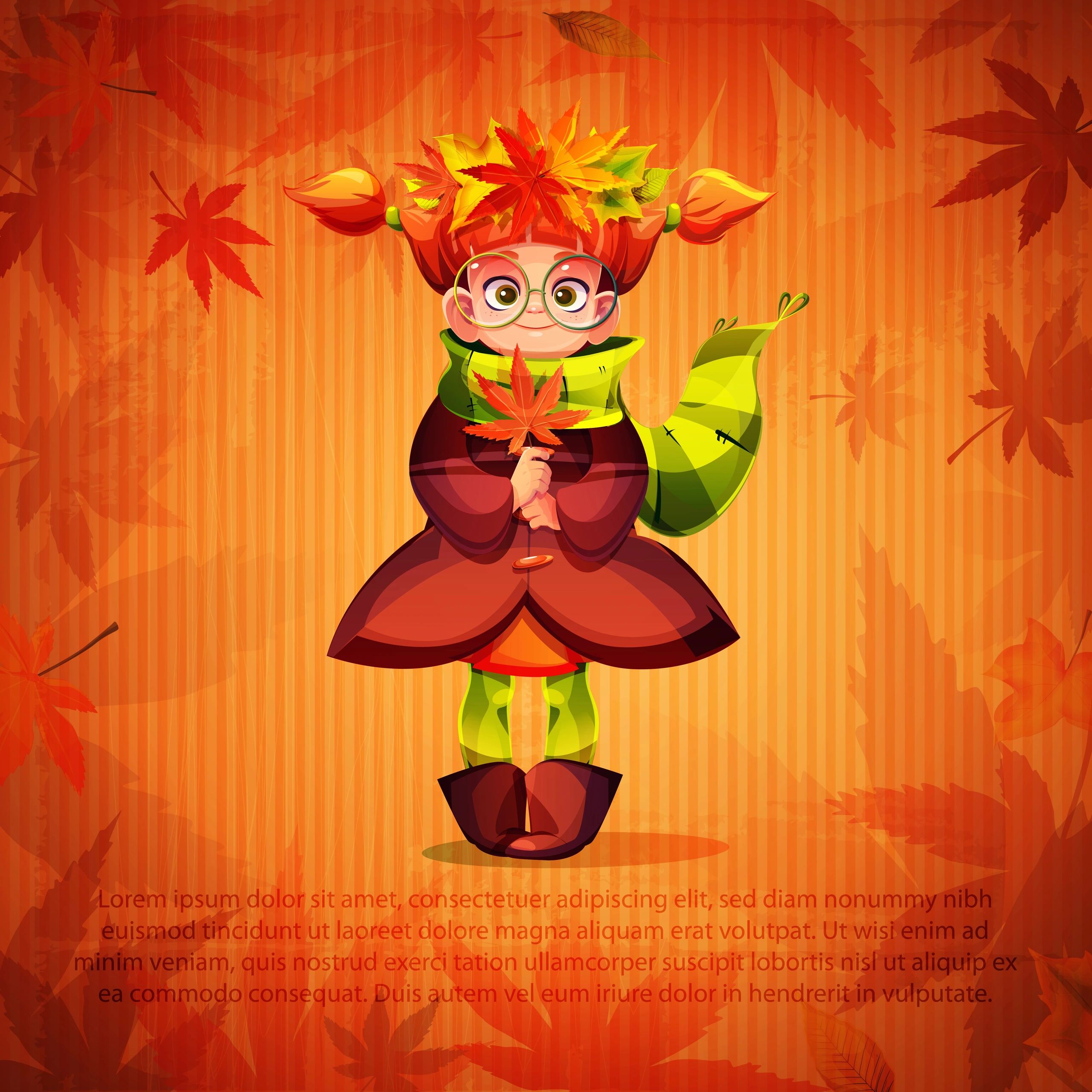 Autumn character illustration used as a process gallery image